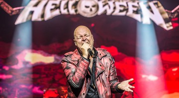 Helloween durante performance no Espaço das Américas, em São Paulo, em 2017 - Reprodução/Facebook/Edu Lawless/Free Pass Entretenimento