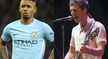 O músico britânico Noel Gallagher e o jogador brasileiro Gabriel Jesus - Rex Features/AP