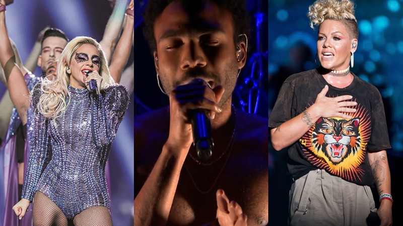 Lady Gaga, Childish Gambino e Pink.  - Reprodução