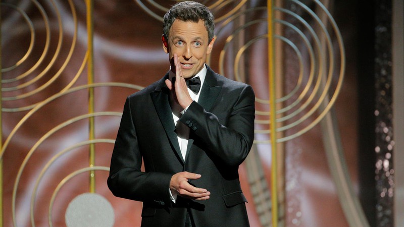 O apresentador do Globo de Ouro 2018, Seth Meyers.  - Paul Drinkwater/NBC 