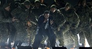 Kendrick Lamar em sua performance no Grammy 2018 - Matt Sayles/Invision/AP