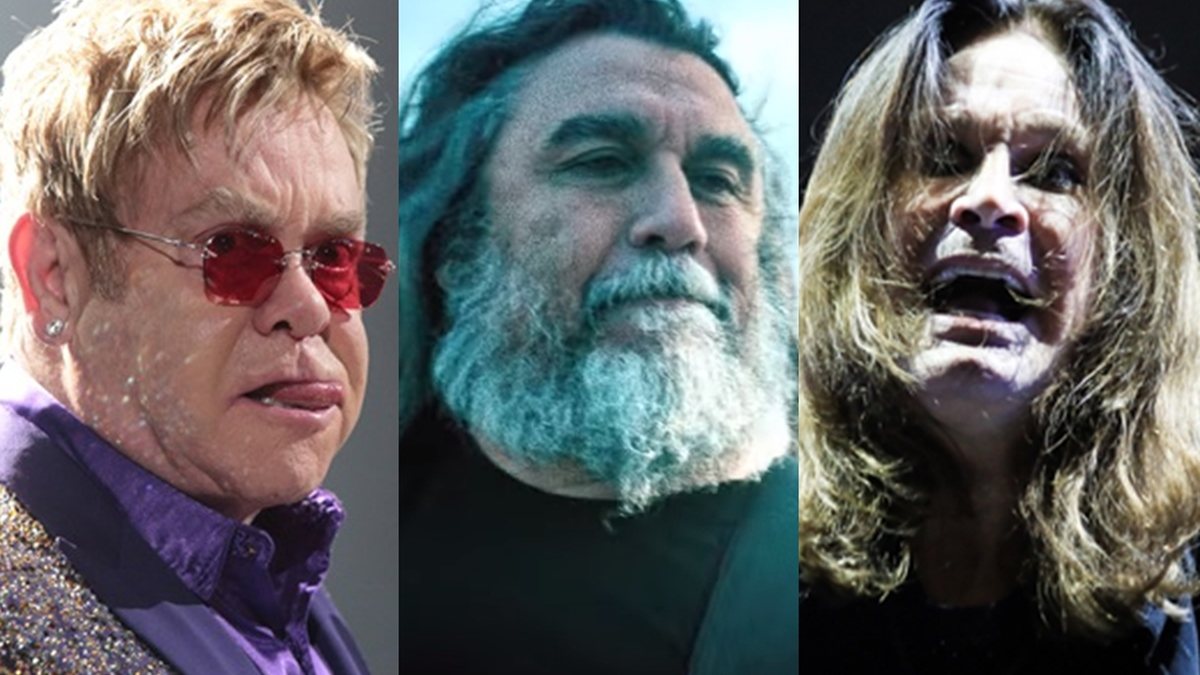 Elton John, Slayer e Ozzy Osbourne - Montagem