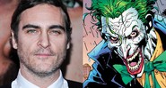 O ator Joaquin Phoenix e o personagem dos quarinhos que ele pode interpretar, o Coringa - AP/Reprodução