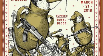 Cartaz do show do Pearl Jam, de 21 de março, no Maracanã - Cartaz: Ravi Zupa