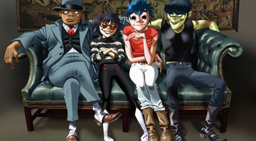 Gorillaz, banda animada formada por Russell Hobbs, Murdoc, 2-D e Noodle - Reprodução