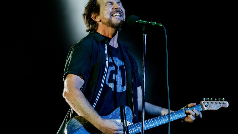 Eddie Vedder, do Pearl Jam, no Lollapalooza 2018 (Foto: Andréia Takaishi)