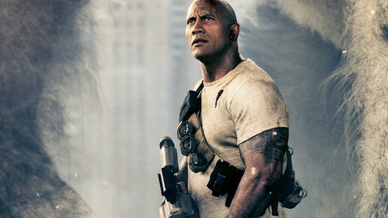 Dwayne Jonhson (The Rock) em cena de <i>Rampage – Destruição Total</i> - Reprodução