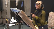 Mary J. Blige gravando vozes para a animação <i>Gnomeu e Julieta: O Mistério do Jardim</i> - Divulgação