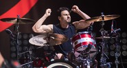 O baterista Brad Wilk (ex-Rage Against Machine e Audioslave) durante show do supergrupo Prophets of Rage (Foto: Chris Tuite/ImageSPACE/AP)