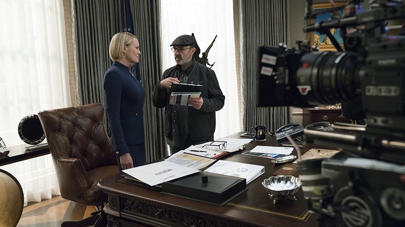 Robin Wright no set de <i>House of Cards</i> - Divulgação/Netflix