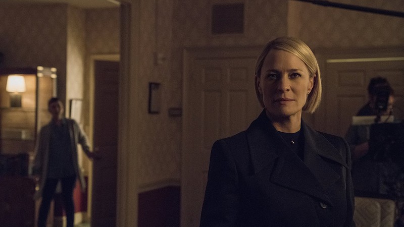 Robin Wright no set de <i>House of Cards</i> - Divulgação/Netflix