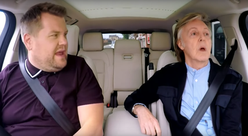 James Corden e Paul McCartney no quadro “Carpool Karaoke” - Reprodução