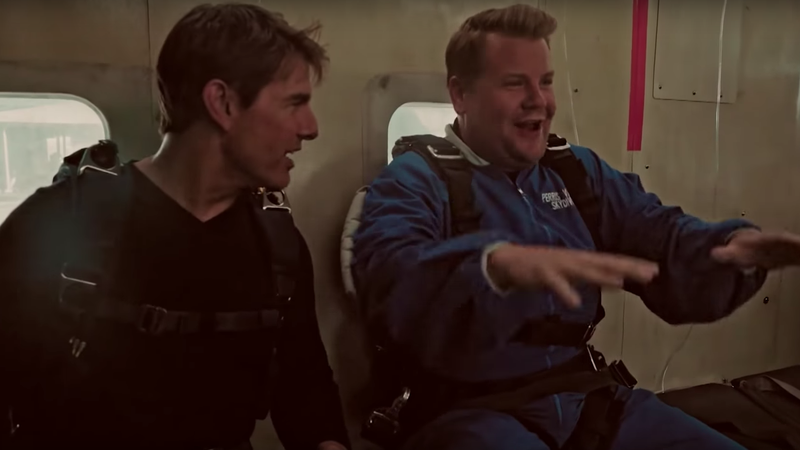 Tom Cruise e James Corden - Reprodução