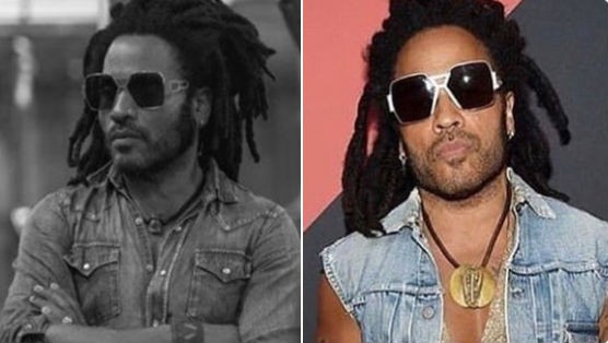 Montagem feita por Lenny Kravitz para mostrar o par de óculos perdido (Foto:Reprodução/Twitter Oficial)