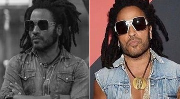 Montagem feita por Lenny Kravitz para mostrar o par de óculos perdido (Foto:Reprodução/Twitter Oficial)