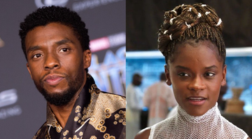 Chadwick Boseman e Letitia Wright: homenagem em Pantera Negra - (Foto: Reprodução)