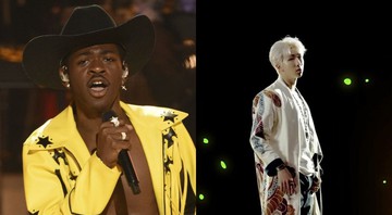 Lil Nas X (Foto: Chris Pizzello/AP) e RM (Foto: Reprodução / YouTube)