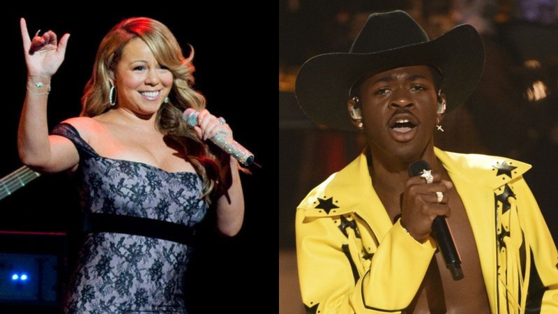 Mariah Carey (Foto 1: AP) Lil Nas X (Foto 2: Divulgação)