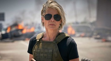 Linda Hamilton em  O Exterminador do Futuro: Destino Sombrio (Foto: Divulgação)