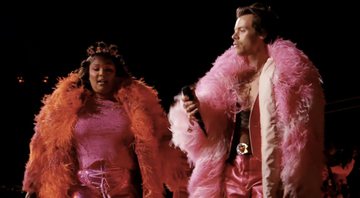 Lizzo e Harry Styles no Coachella 2022 (Foto: Reprodução /Twitter)