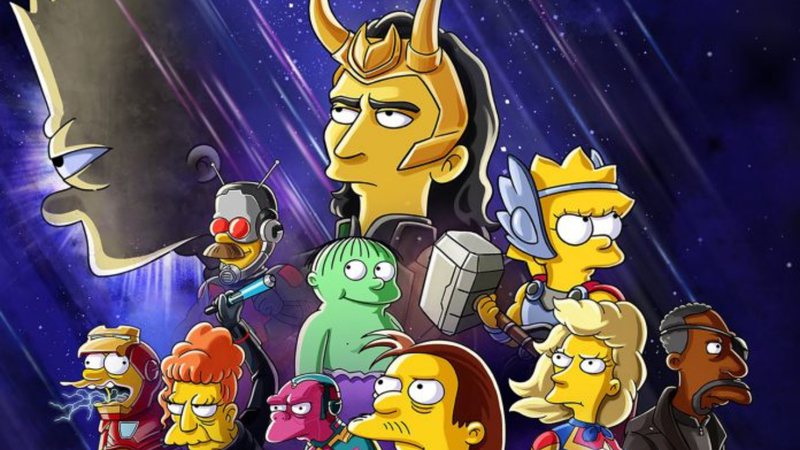 Loki e Simpsons (Foto: Reprodução/Disney)