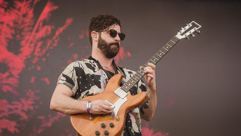 Yannis Philippakis, do Foals, no Lollapalooza 2019 (Foto: Camila Cara)