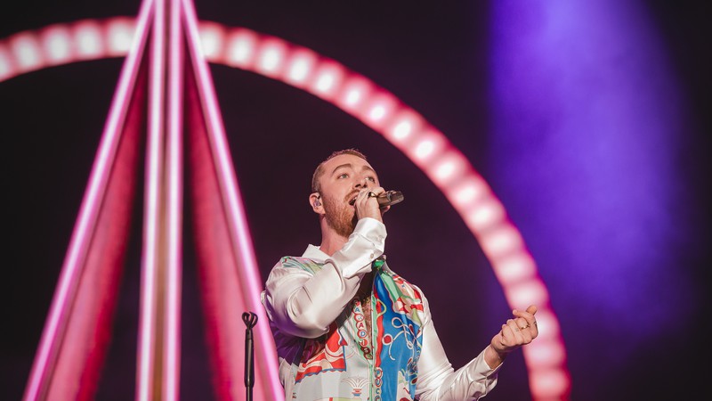 Sam Smith no palco Onix do Lollapalooza 2019 (Foto: Camila Cara)