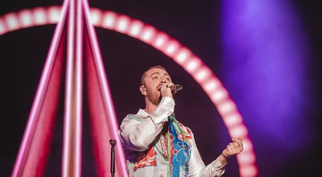 Sam Smith no palco Onix do Lollapalooza 2019 (Foto: Camila Cara)