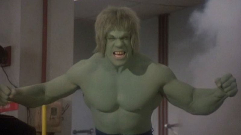 Lou Ferrigno em O Incrível Hulk (1977)