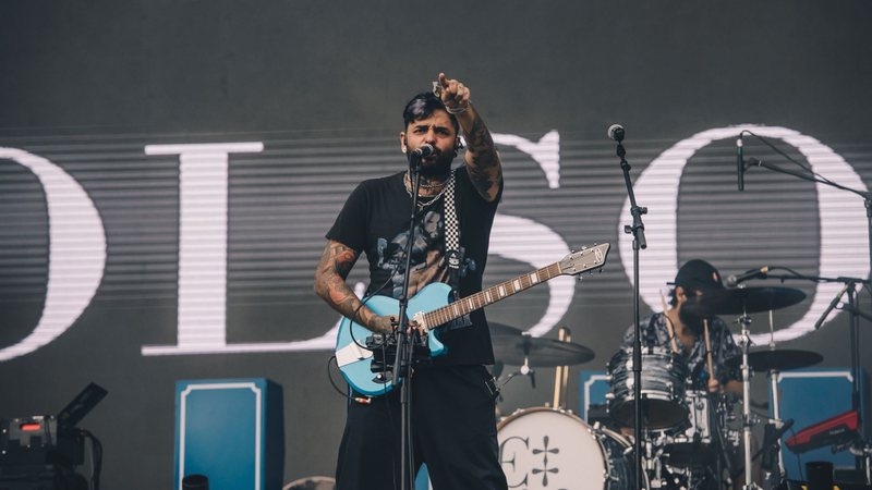 Lucas Silveira, Fresno, no Lollapalooza 2022 (Foto: Camila Cara)