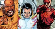 Luke Gace, Shazam e Demolidor (Foto 1: Divulgação Marvel Comics/ Foto 2: Divulgação DC Comics/ Foto 3: Marvel Comics)