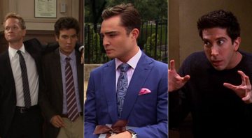 Barney e Ted de How I Met Your Mother; Chuck de Gossip Girl; Ross de Friends (Fotos: Reprodução)