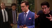 Barney e Ted de How I Met Your Mother; Chuck de Gossip Girl; Ross de Friends (Fotos: Reprodução)