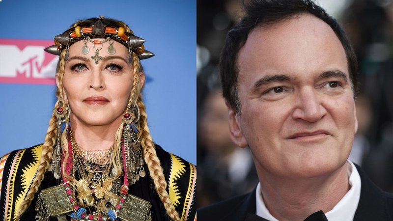 Madonna (Foto: Evan Agostini/Invision/AP)  e Quentin Tarantino (Foto: Vianney Le Caer / Invision AP)