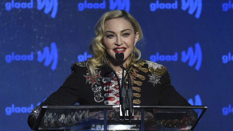 Madonna no GLAAD Media Awards (Foto:Evan Agostini/Invision/AP)