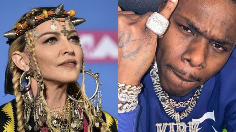 Madonna (Foto: Even Agostini / AP) e DaBaby (Foto: Divulgação)