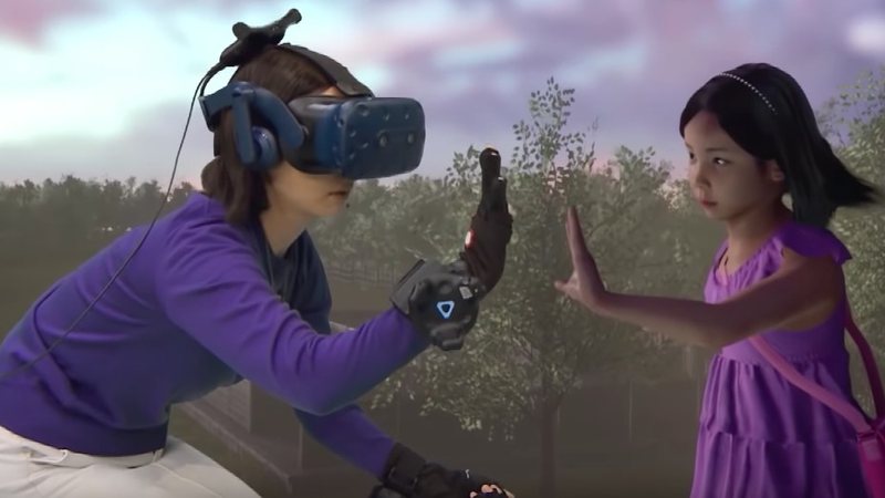 Mãe reecontra filha em realidade virtual (Foto:Reprodução)