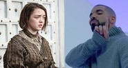 Maisie Williams caracterizada como Drake e Arya (Fotos: Reprodução)