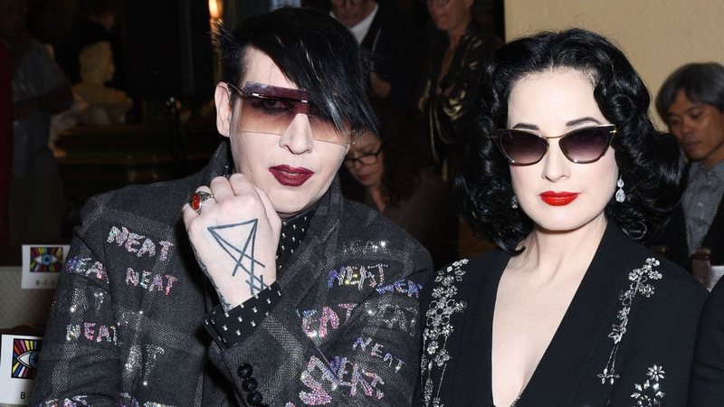 Marilyn Manson e Dita Von Teese (Foto: Getty Images / Presley Ann / Correspondente)