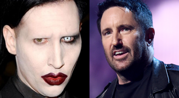 Marilyn Manson em 2003 (Foto: Jon Kopaloff/ Getty Images)/ Trent Reznor (Foto: Jamie McCarthy/ Getty Images)