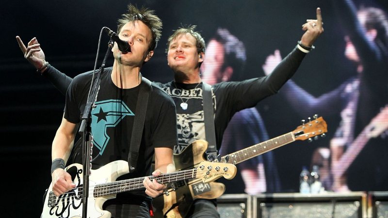 Mark Hoppus e Tom DeLonge (Foto: Simone Joyner/Correspondente)