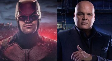 Charlie Cox e Vincent D'Onofrio - Charlie Cox como Demolidor (Foto: Reprodução/Marvel) e Vincent D'Onofrio como Rei do Crime (Foto: Divulgação/Netflix)