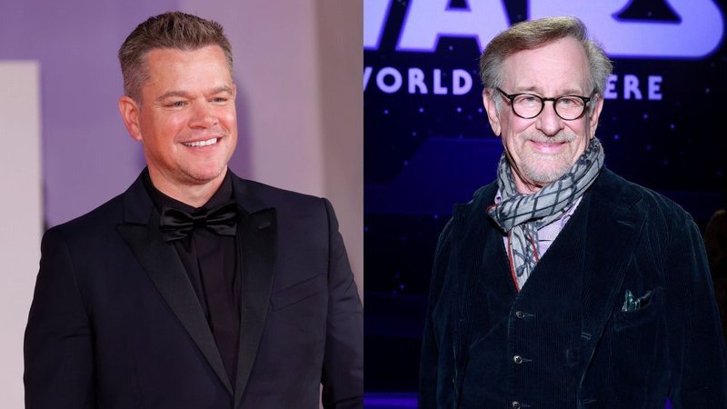 Matt Damon (Foto: John Phillips/Getty Images) e Steven Spielberg (Foto: Rich Fury / Getty Images)