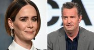 Sarah Paulson (Foto: Evan Agostini/Invision/AP) e Matthew Perry (Foto: Frederick M. Brown / Getty Images)