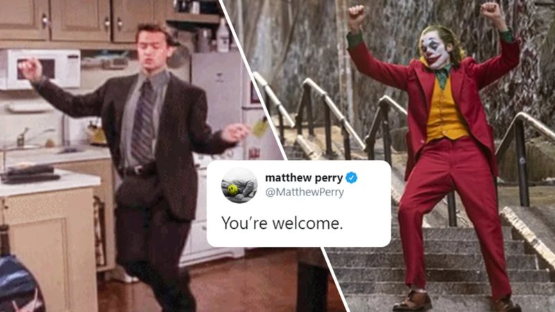 Matthew Perry compara a dança do Coringa com Chandler (foto: reprodução/ Instagram)