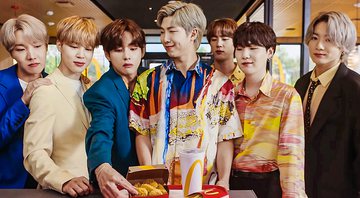 BTS no Mc Donald's (Foto: Reprodução/Redes Sociais)