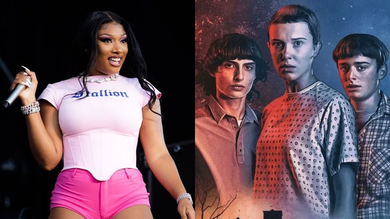 Megan Thee Stallion (Foto: Rich Fury / Getty Images) e Stranger Things (Foto: Divulgação)