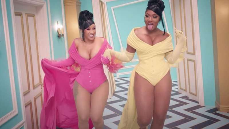 Cardi B e Megan Thee Stalion em clipe de 'Wap' (Foto: Reprodução / YouTube)