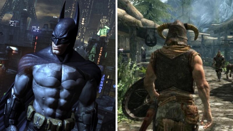 Batman: Arkham City (Foto: Reprodução/Rocksteady) e Skyrim (Foto: Reprodução/Bethesda Game Studios)