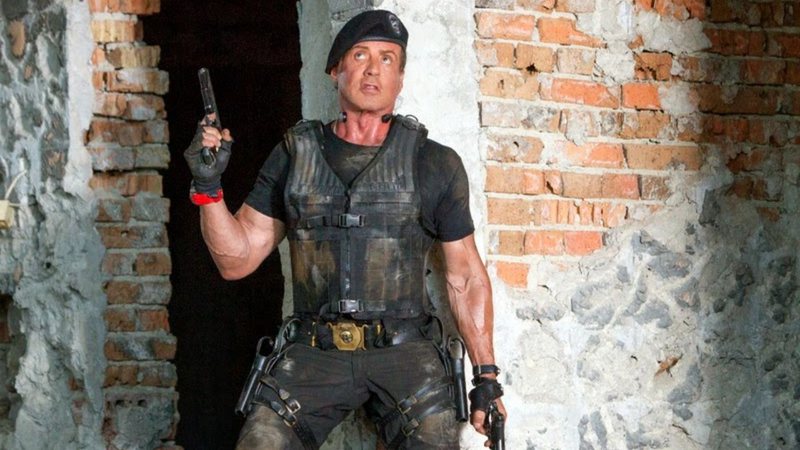 Sylvester Stallone como Barney Ross, da franquia Mercenários (Foto: Divulgação)